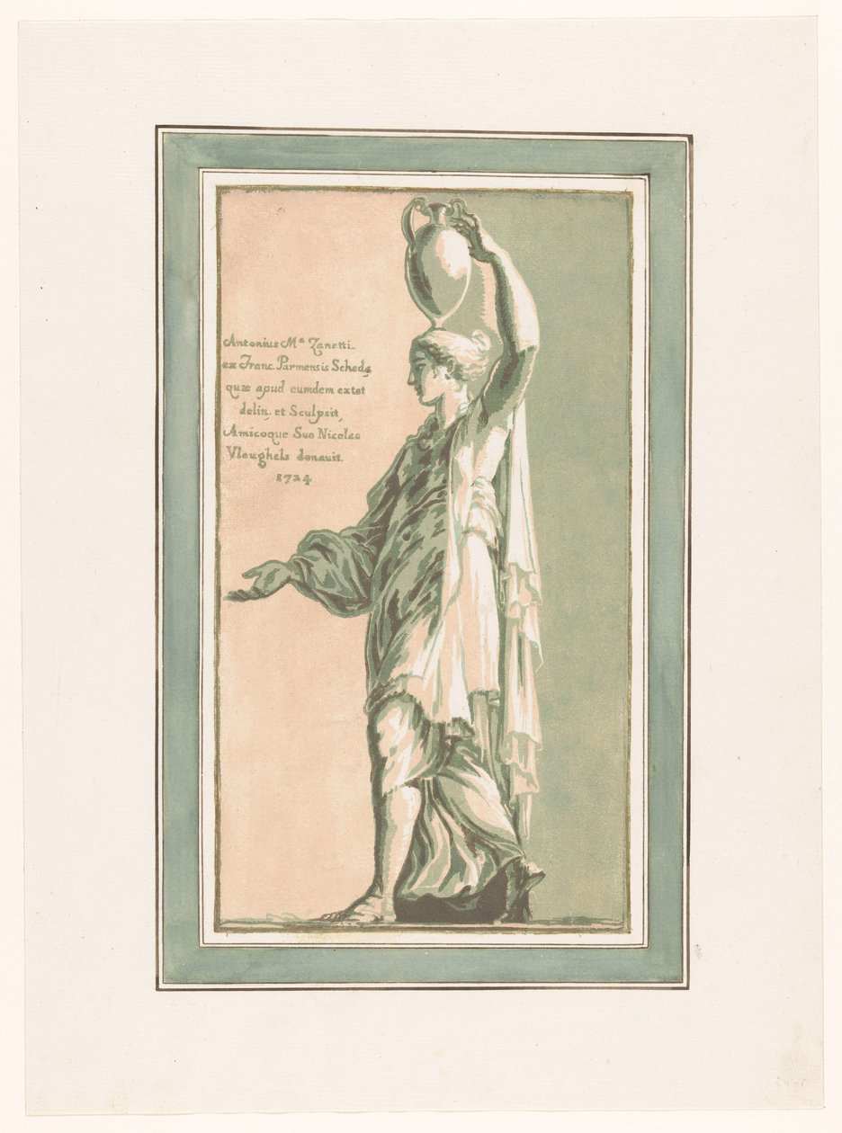 Femme marchant avec un vase - Anton Maria I Zanetti