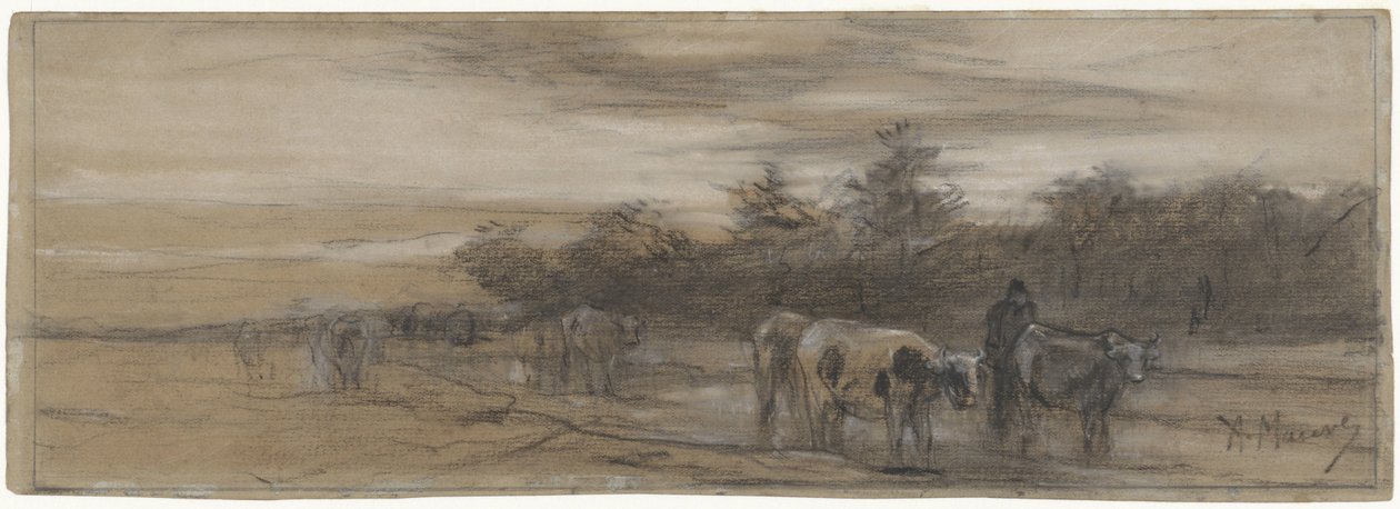 Vaches au crépuscule - Anton Mauve