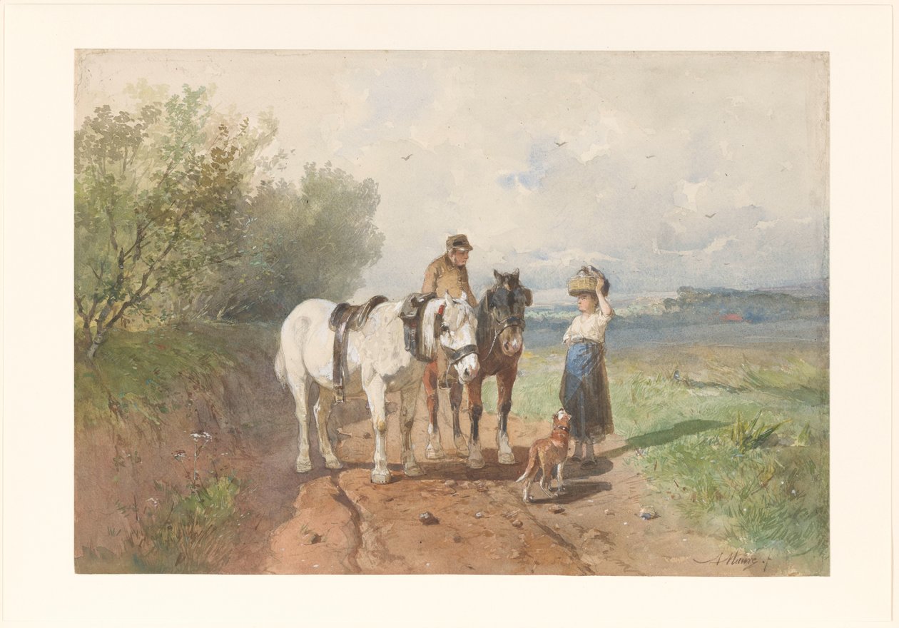 Conversation sur un chemin de campagne - Anton Mauve
