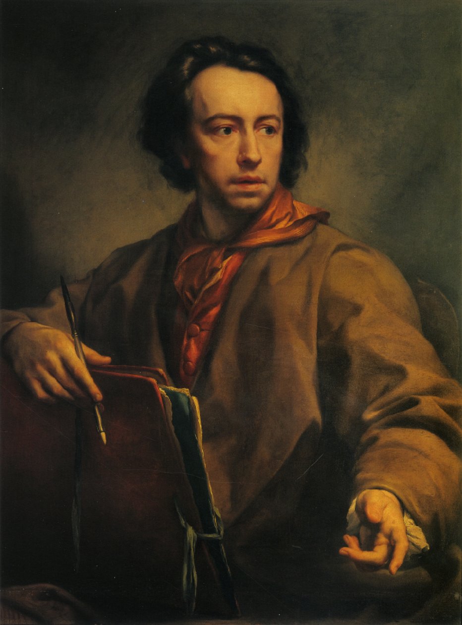 Italien :  Autoritratto Autoportrait - Anton Raphael Mengs
