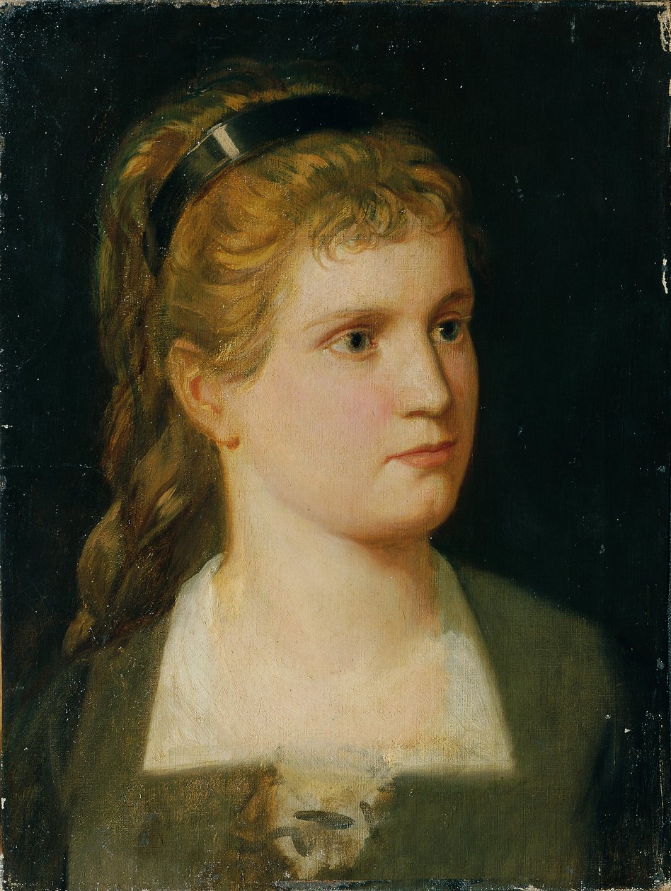 Portrait en buste de la nièce, Käthchen Winder - Anton Romako