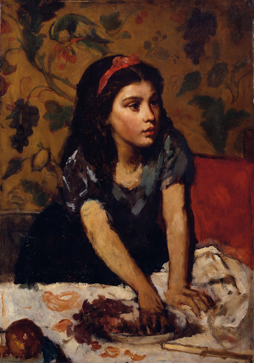 Fille mangeant - Anton Romako