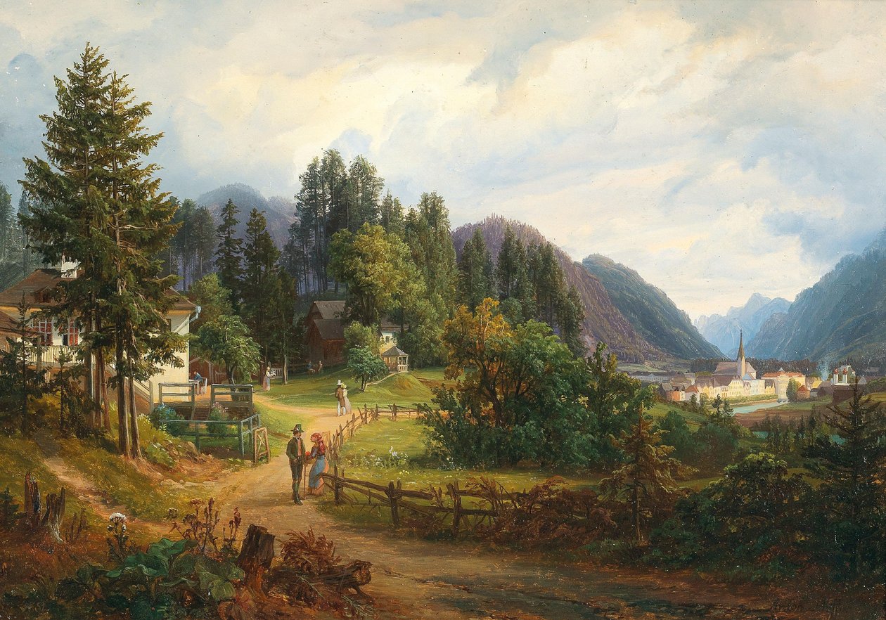 Vue de Bad Ischl - Anton Schiffer