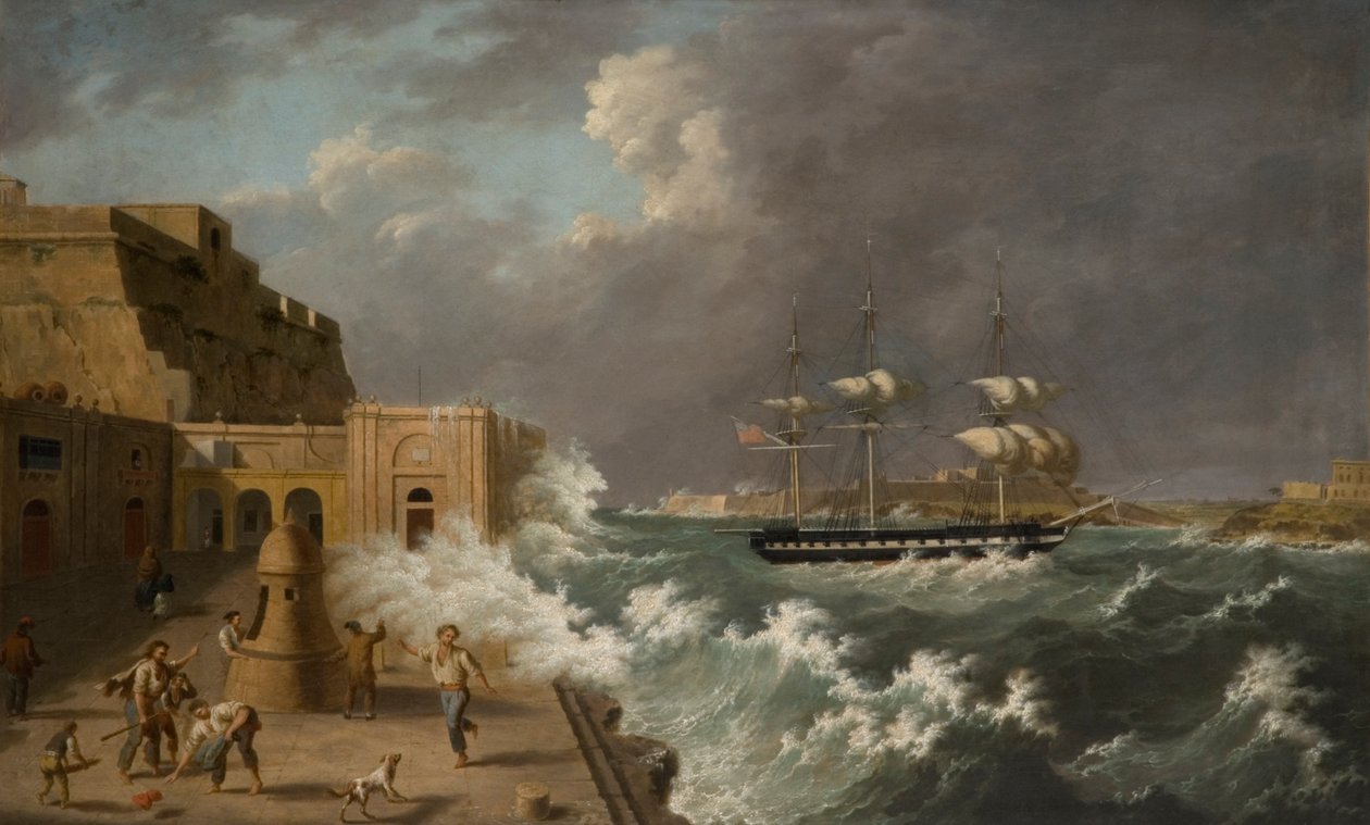 Scène de port, Malte - Anton Schranz