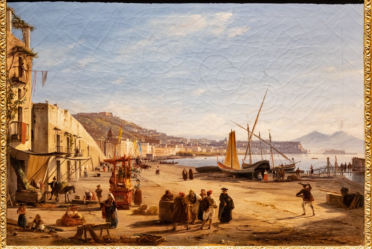 Plage de Chiaia depuis Mergellina - Anton Sminck Pitloo