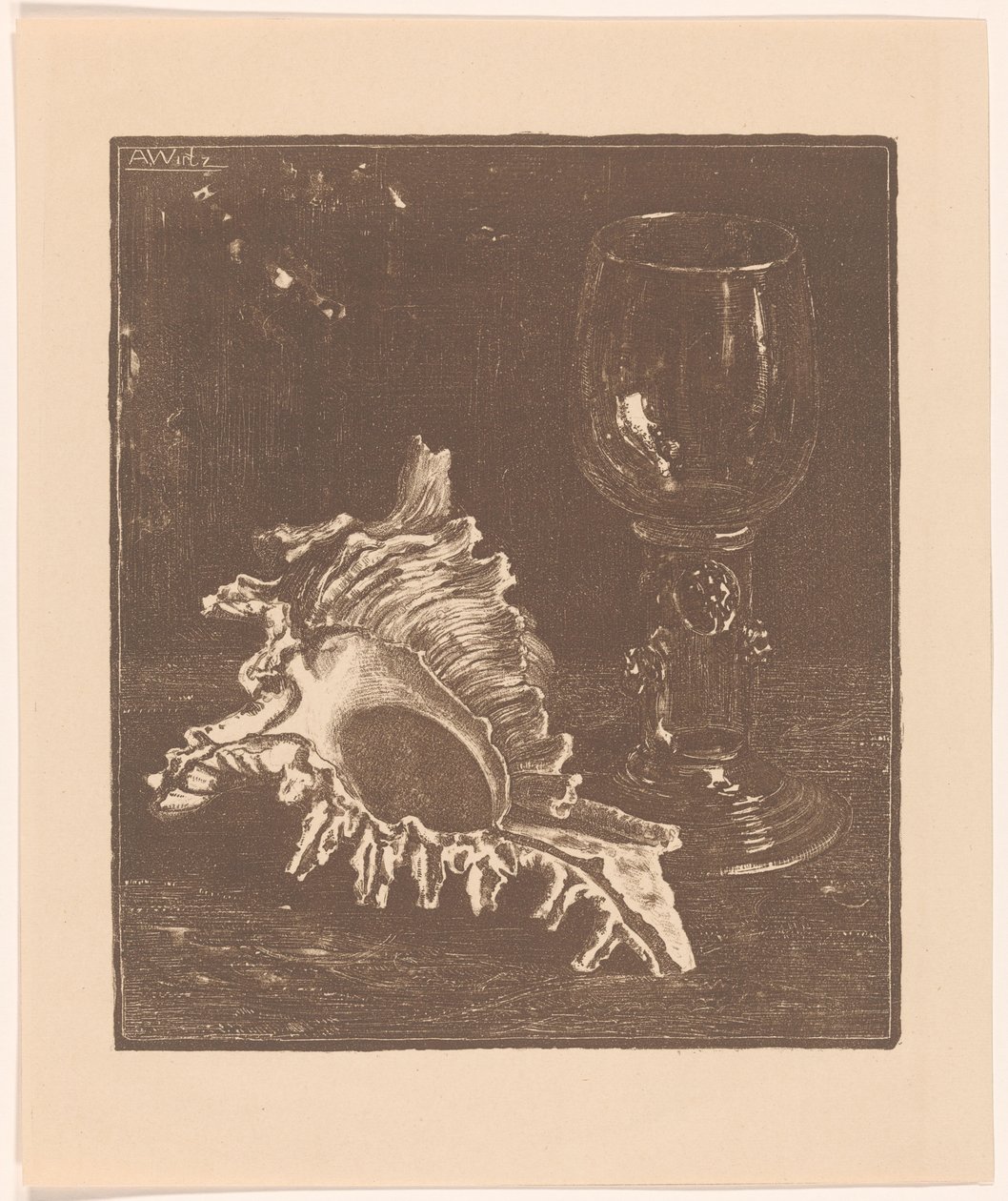 Coquillage et verre - Anton Wirtz