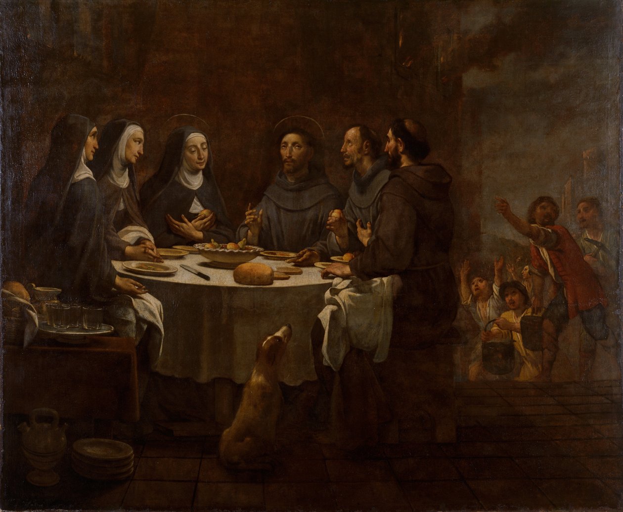 Saint François et Sainte Claire au Souper dans le Couvent de Saint Damien - Antoni Viladomat