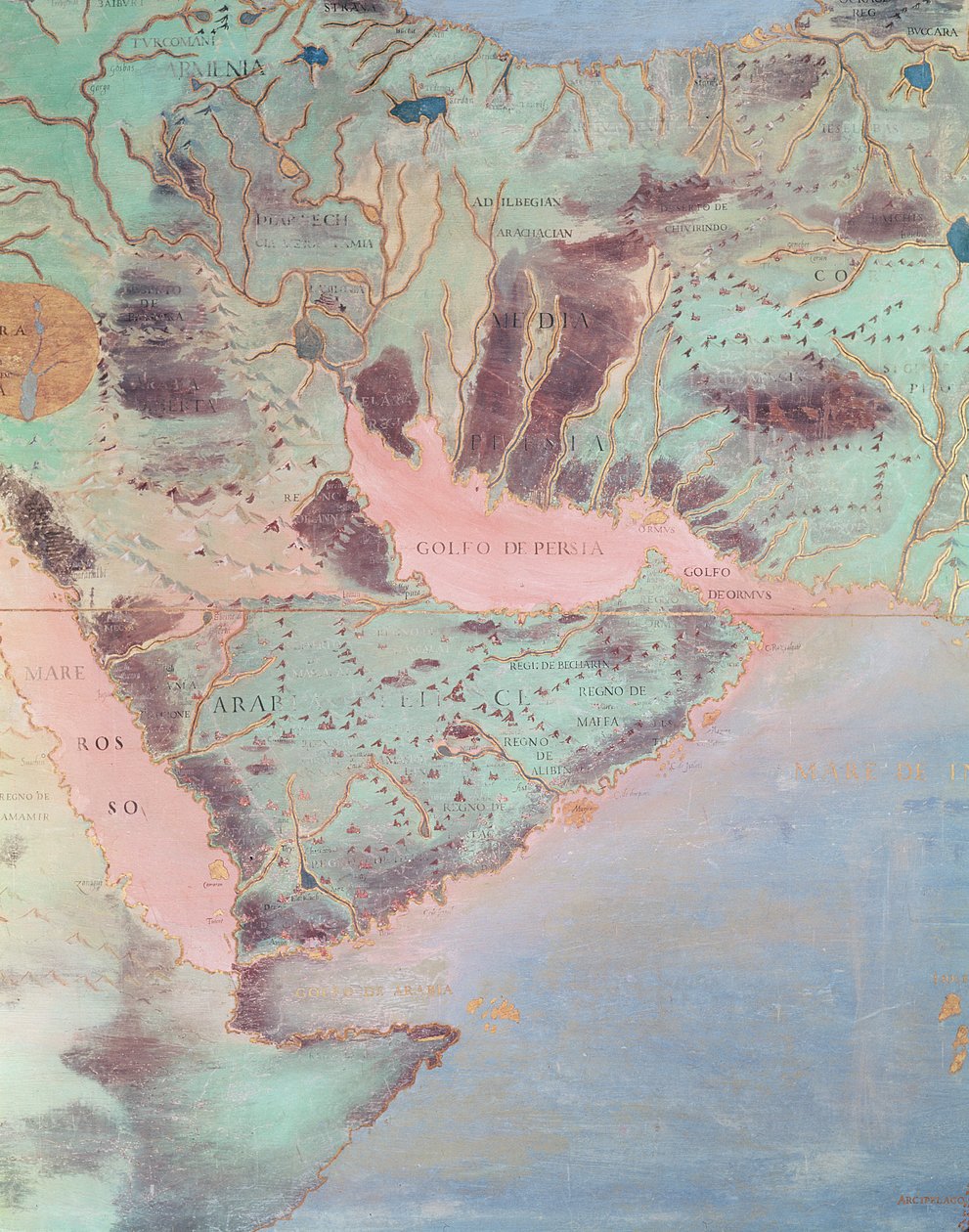 Carte des pays du golfe Persique, de la 