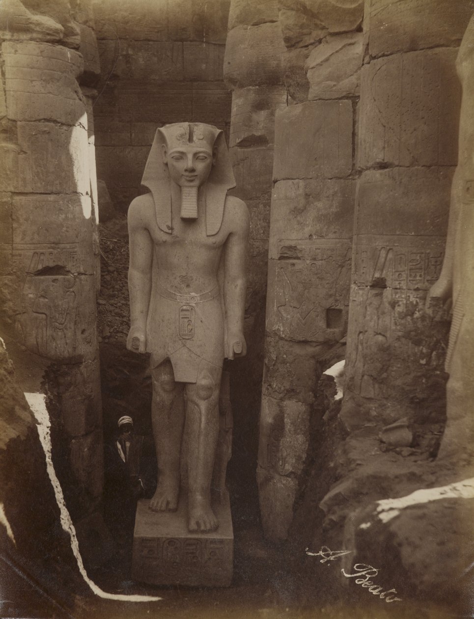 Statue de Ramsès II à Louxor - Antonio Beato