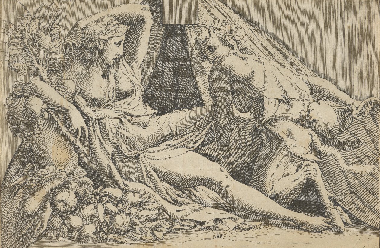Jupiter et Antiope, 1540-45 - Antonio Fantuzzi