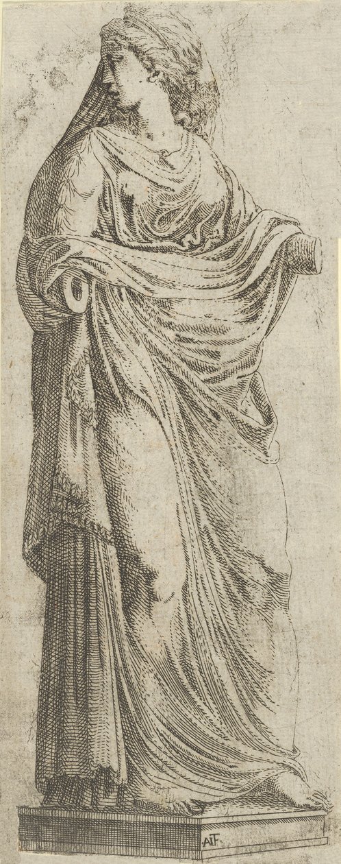 Femme tournée vers la droite - Antonio Fantuzzi