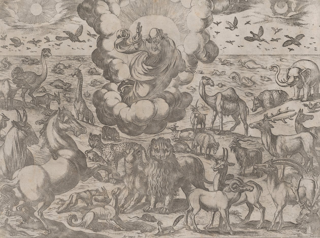 Dieu créant les animaux - Antonio Tempesta
