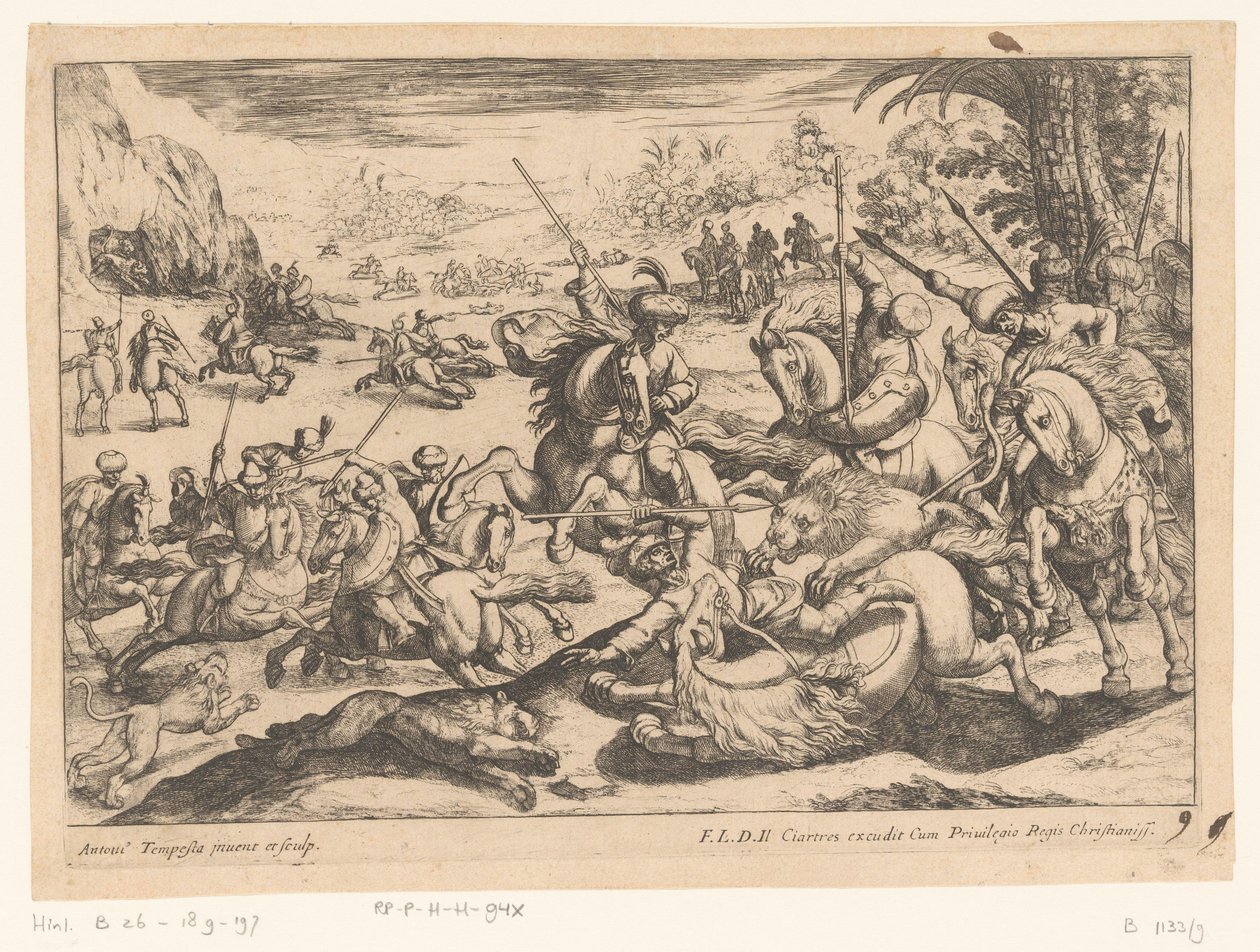 Chasse aux lions - Antonio Tempesta