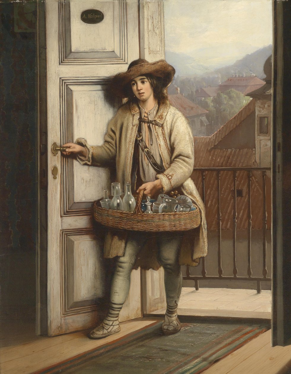 French : Vendeur de verre slovaque Slovak Glass Seller - Antonín Hölperl