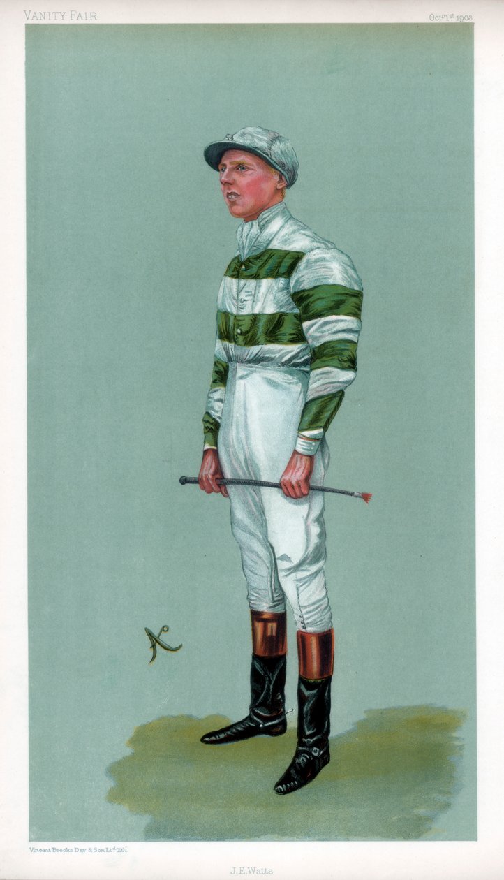 John Evelyn Watts, jockey britannique - Ao
