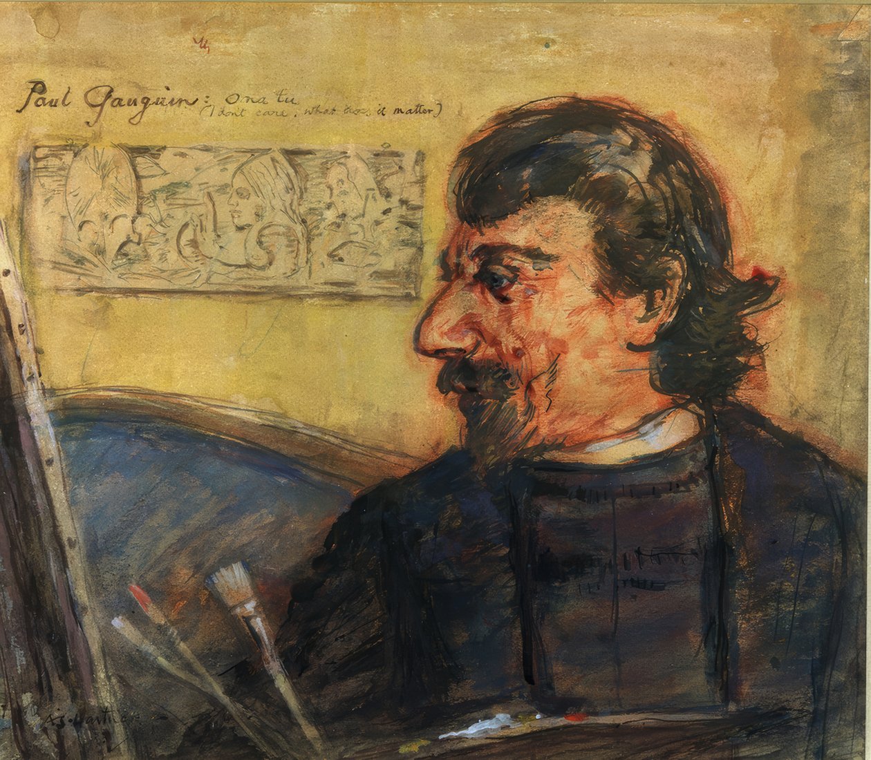 Portrait de Paul Gauguin - Archibald Standish Hartrick