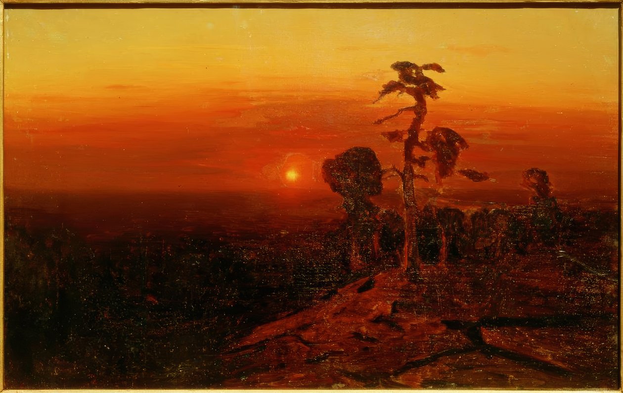 Coucher de soleil sur une forêt de pins - Archip Iwanowitsch Kuindschi