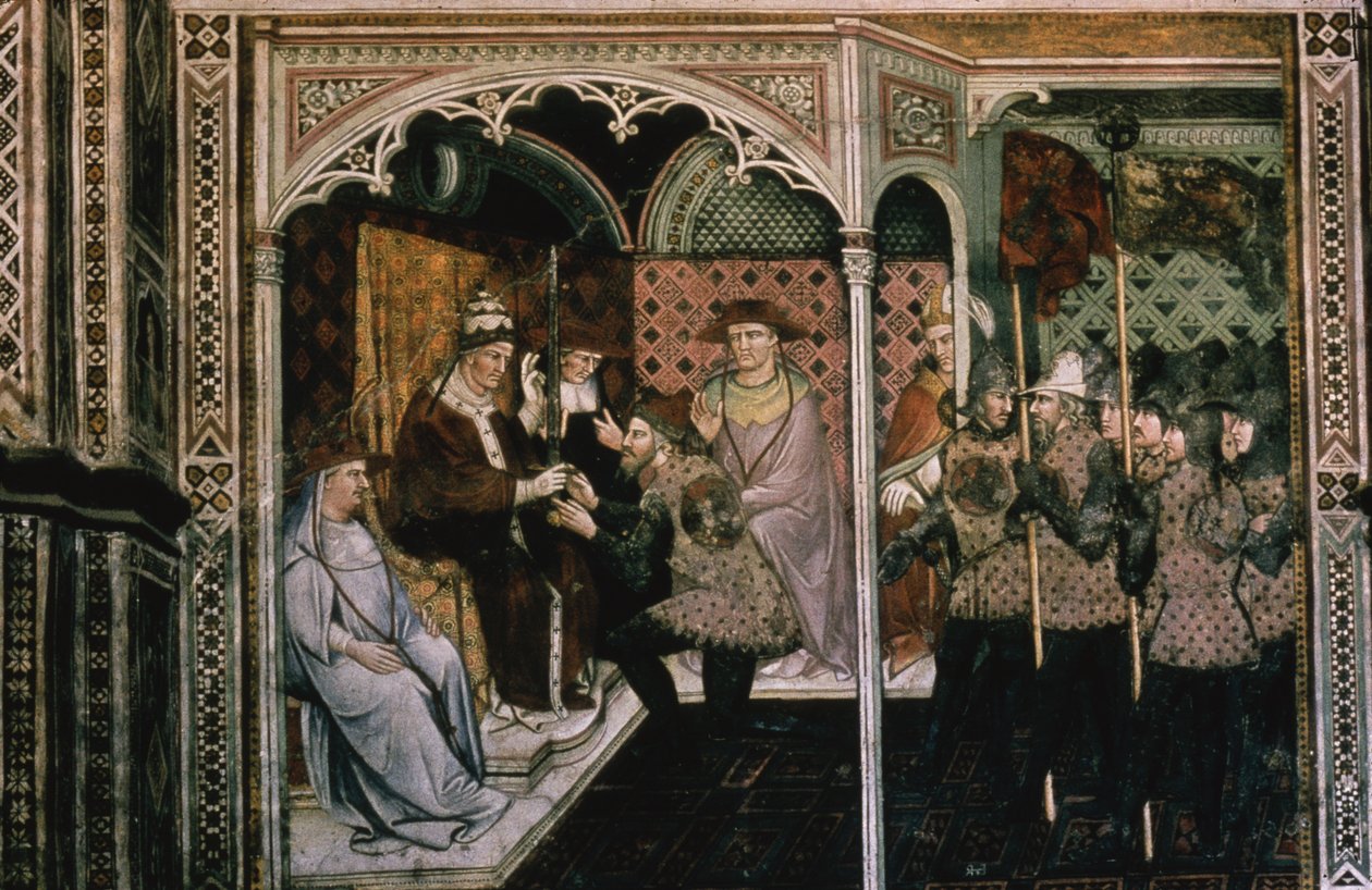Pape et Empereur, c.1408-1410 - Aretino Luca Spinello or Spinelli
