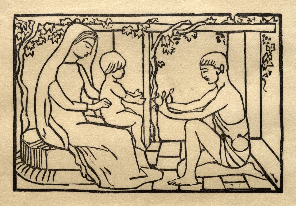 Lucina sourit à son garçon - Aristide Maillol