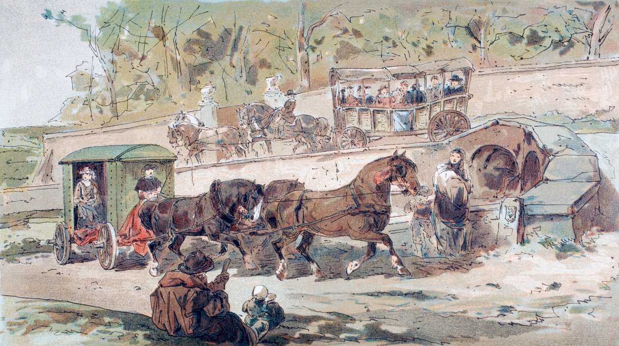 Scène de transport du XVIIe siècle - Armand Jean Heins