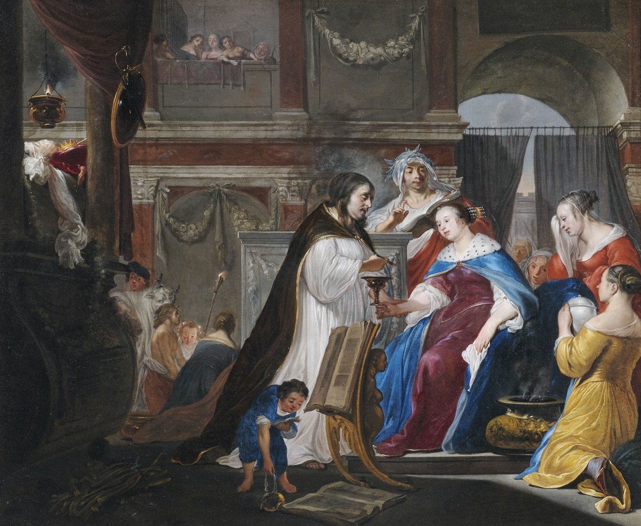Les funérailles de la reine Artémise pour le roi Mausole - Arnold Houbraken