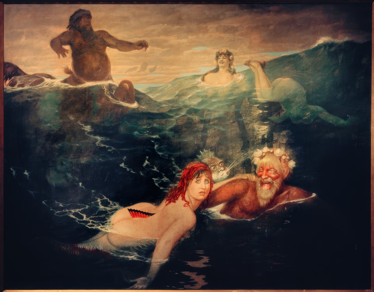 Dans le jeu des vagues - Arnold Böcklin