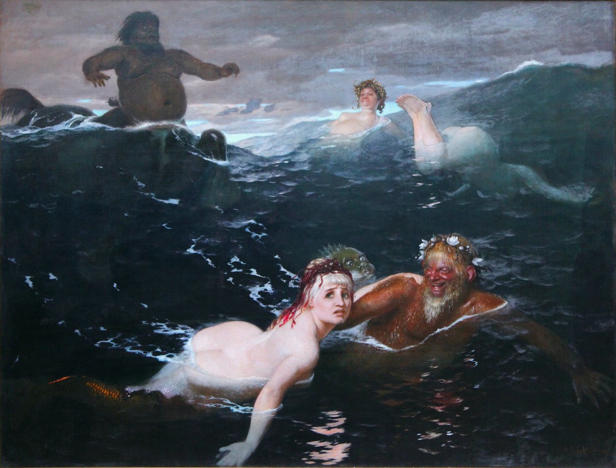 Jouer avec les vagues - Arnold Böcklin