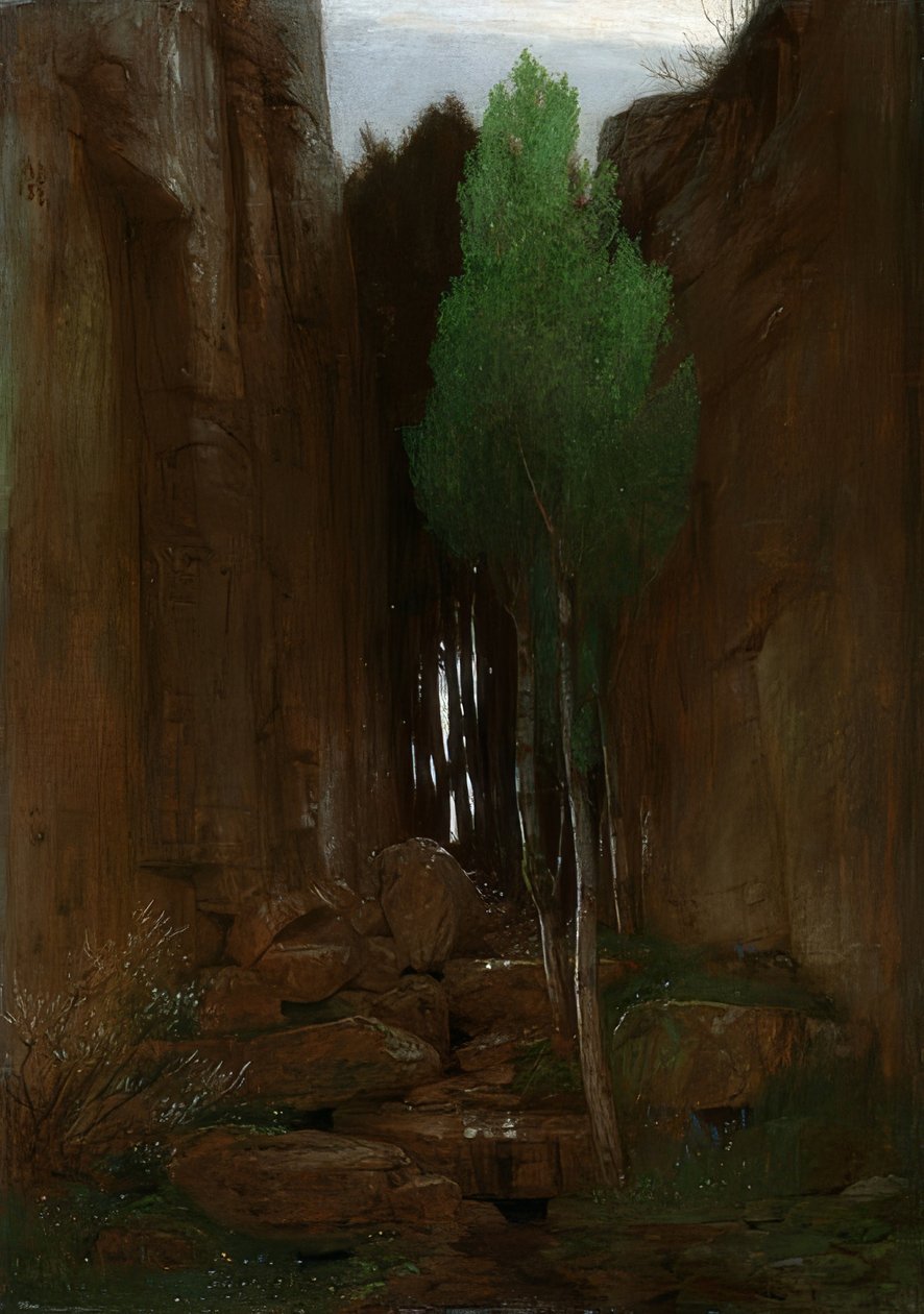 Source dans une gorge rocheuse - Arnold Böcklin