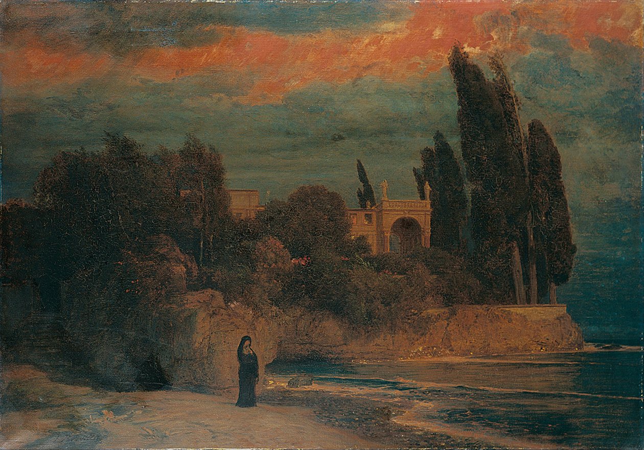 Villa au bord de la mer - Arnold Böcklin