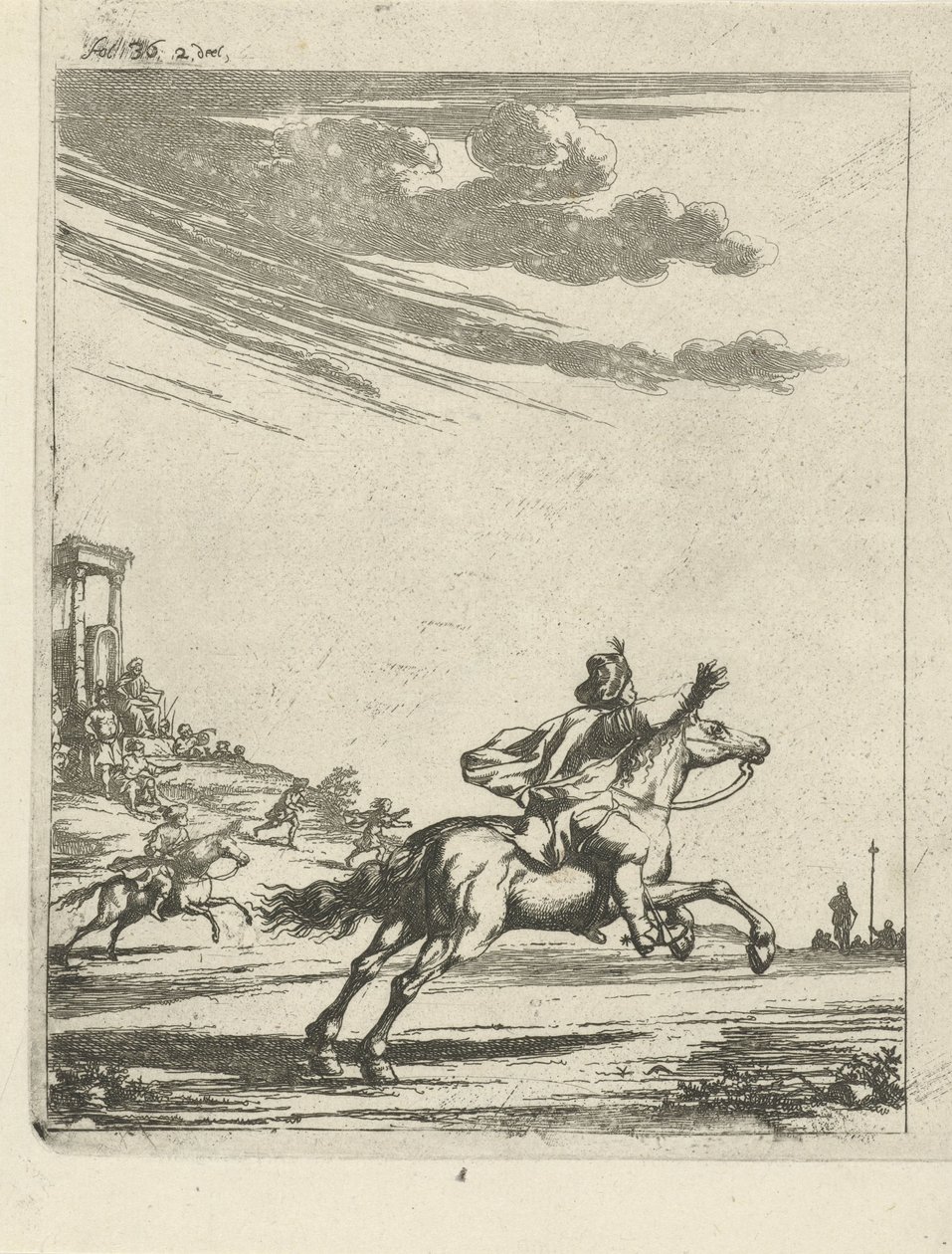 Cavaliers dans un paysage - Arnold Houbraken