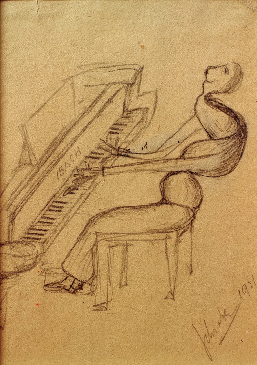 Caricature (Pianiste) - Arnold Schönberg