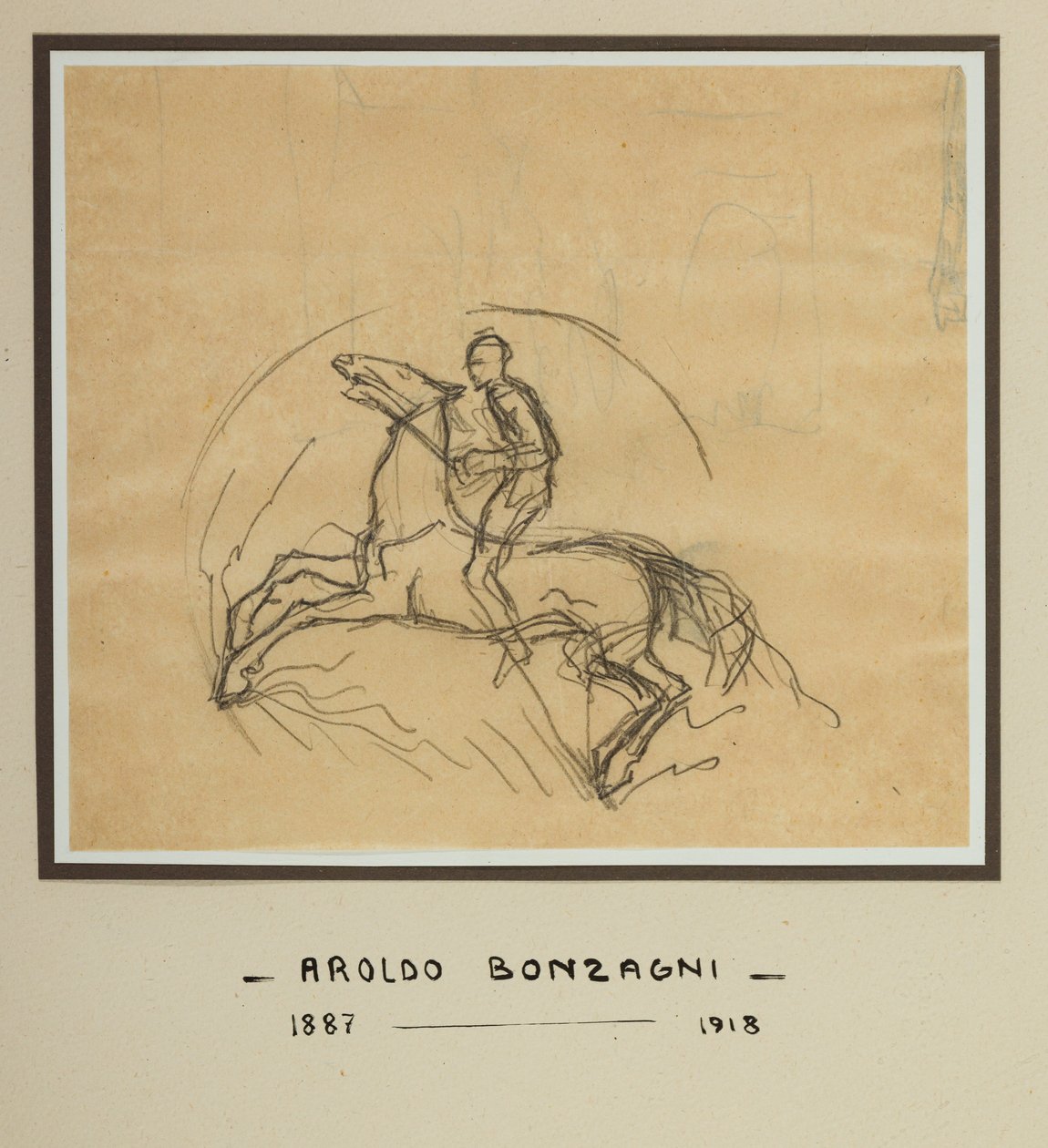 Chevalier (crayon sur papier) - Aroldo Bonzagni