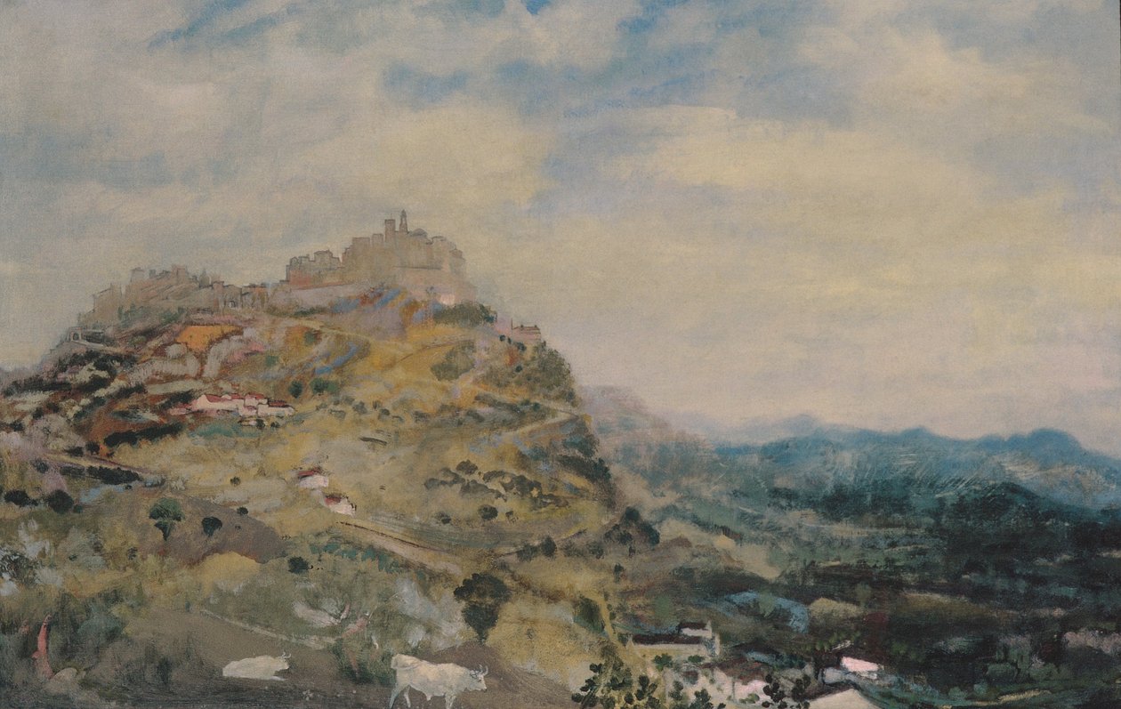 Ville colline italienne - Arthur Bowen Davies