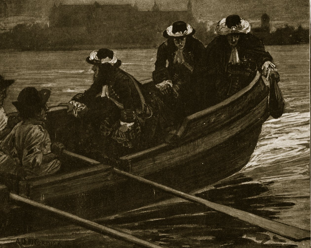 Jacques II jetant le Grand Sceau dans la Tamise - Arthur David McCormick