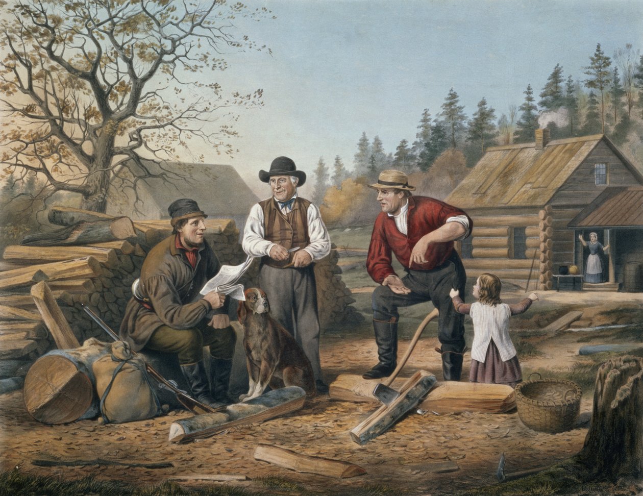 Discuter le point, gravé par Nathaniel Currier, 1855 - Arthur Fitzwilliam Tait