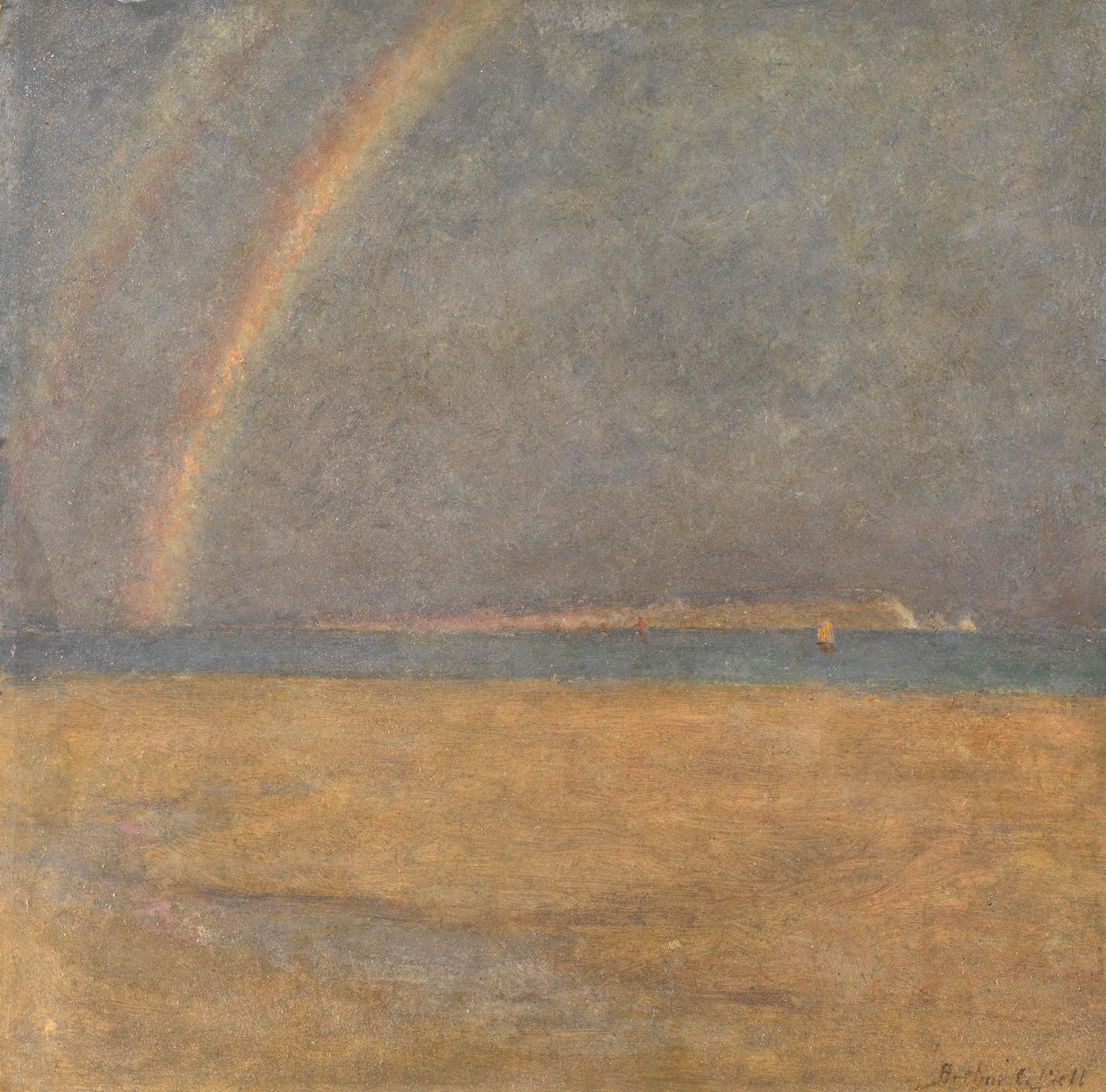 Arc-en-ciel sur The Needles, île de Wight, vers 1890 - Arthur George Bell