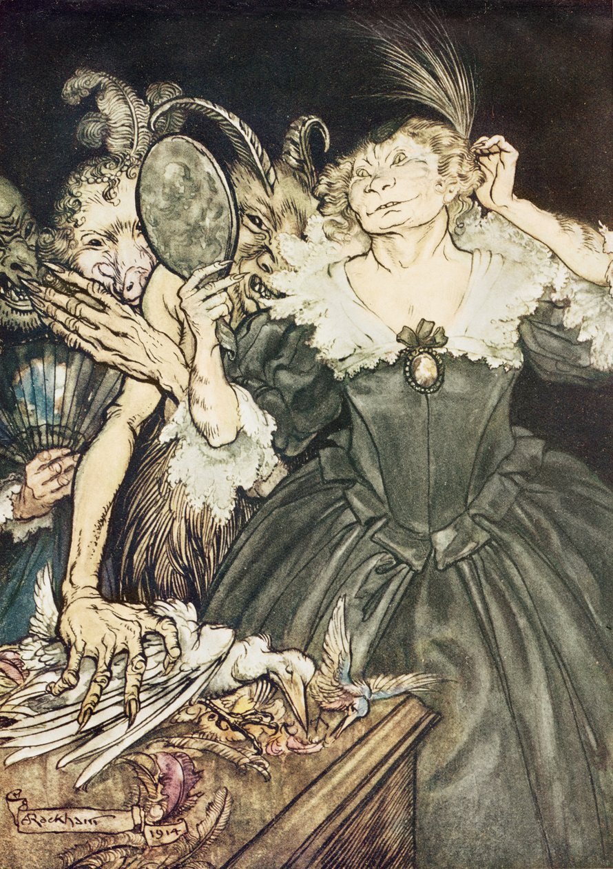 Comus par John Milton: Et eux, si parfaite est leur misère, 1914 - Arthur Rackham