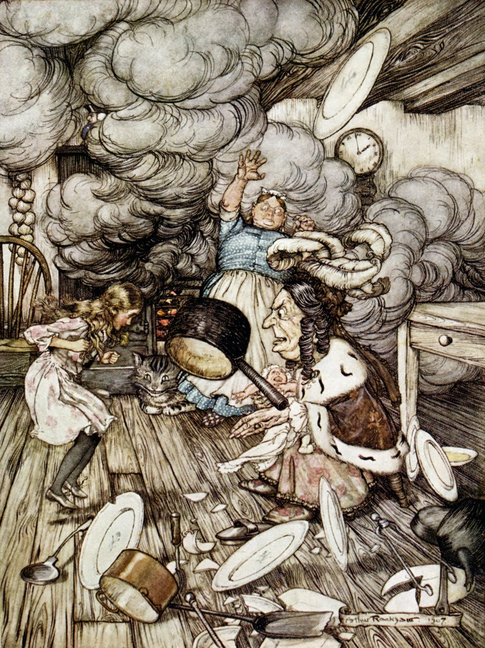 Dans la cuisine de la duchesse, illustration de 