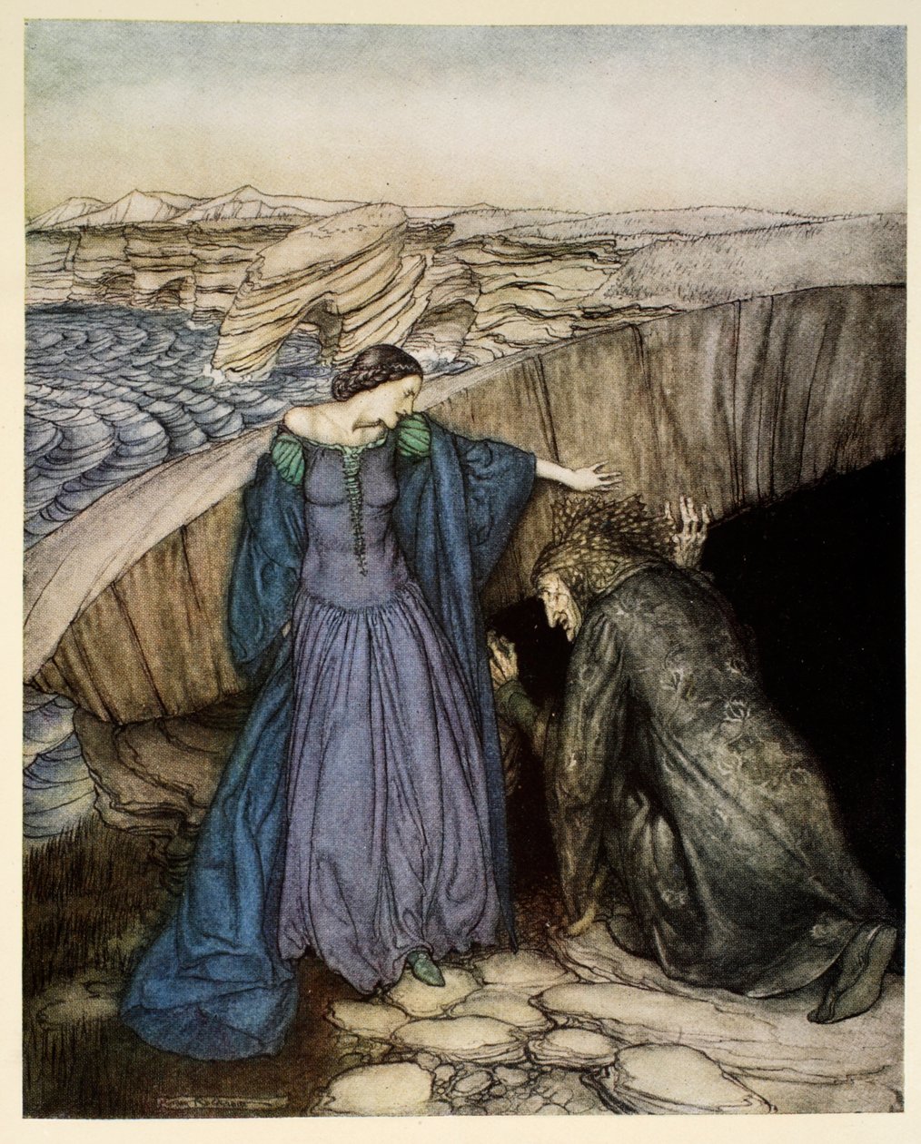 Merlin et Nimue, illustration de 