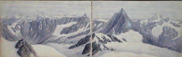 Vue depuis le Breithorn - Arthur Cust
