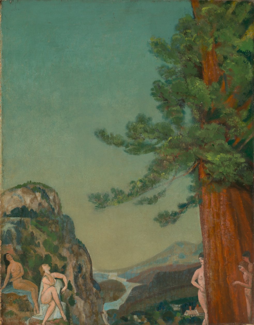 Sur les falaises - Arthur Davies