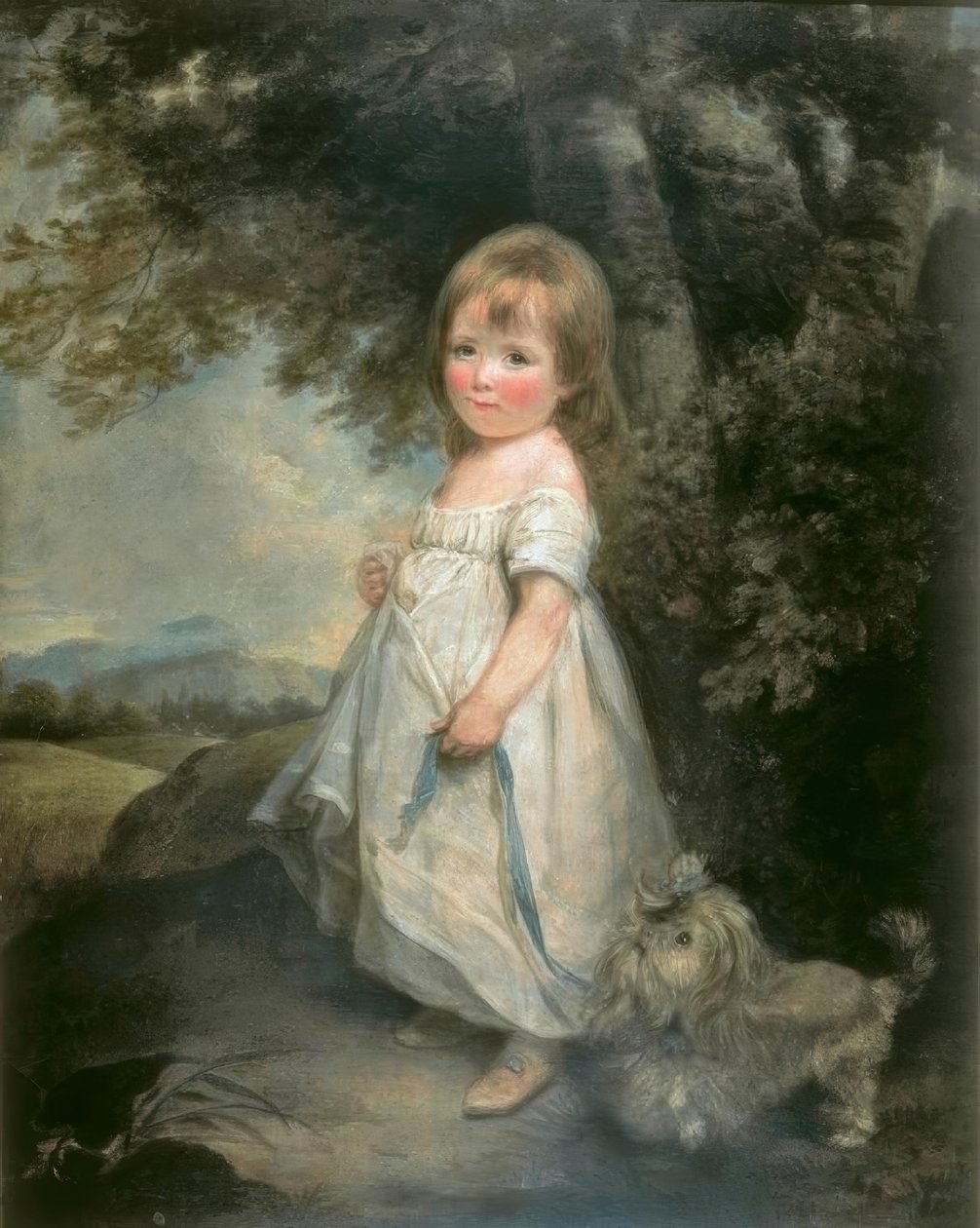 Miss Anderson avec son chien - Arthur Devis