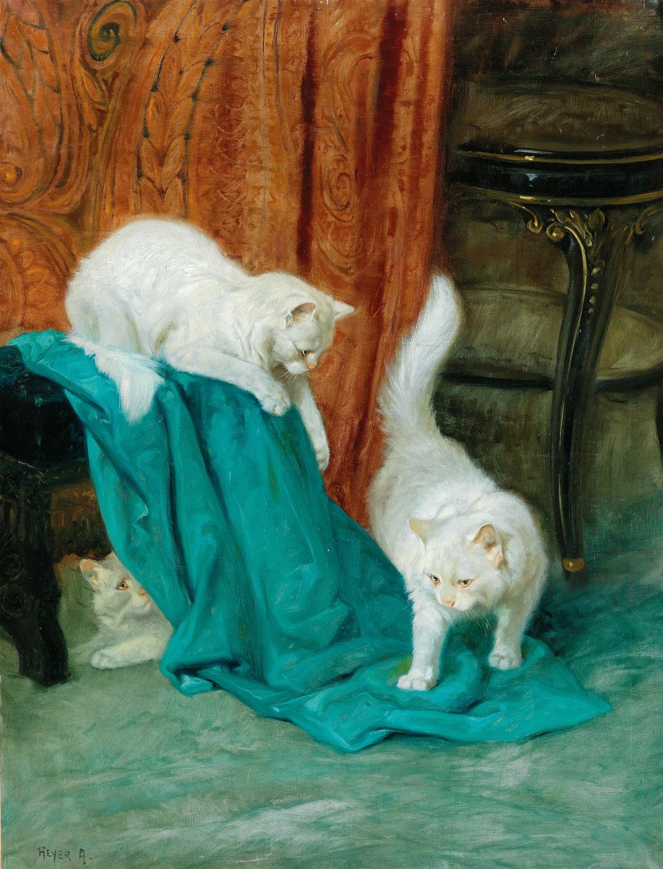 Chats en train de jouer - Arthur Heyer
