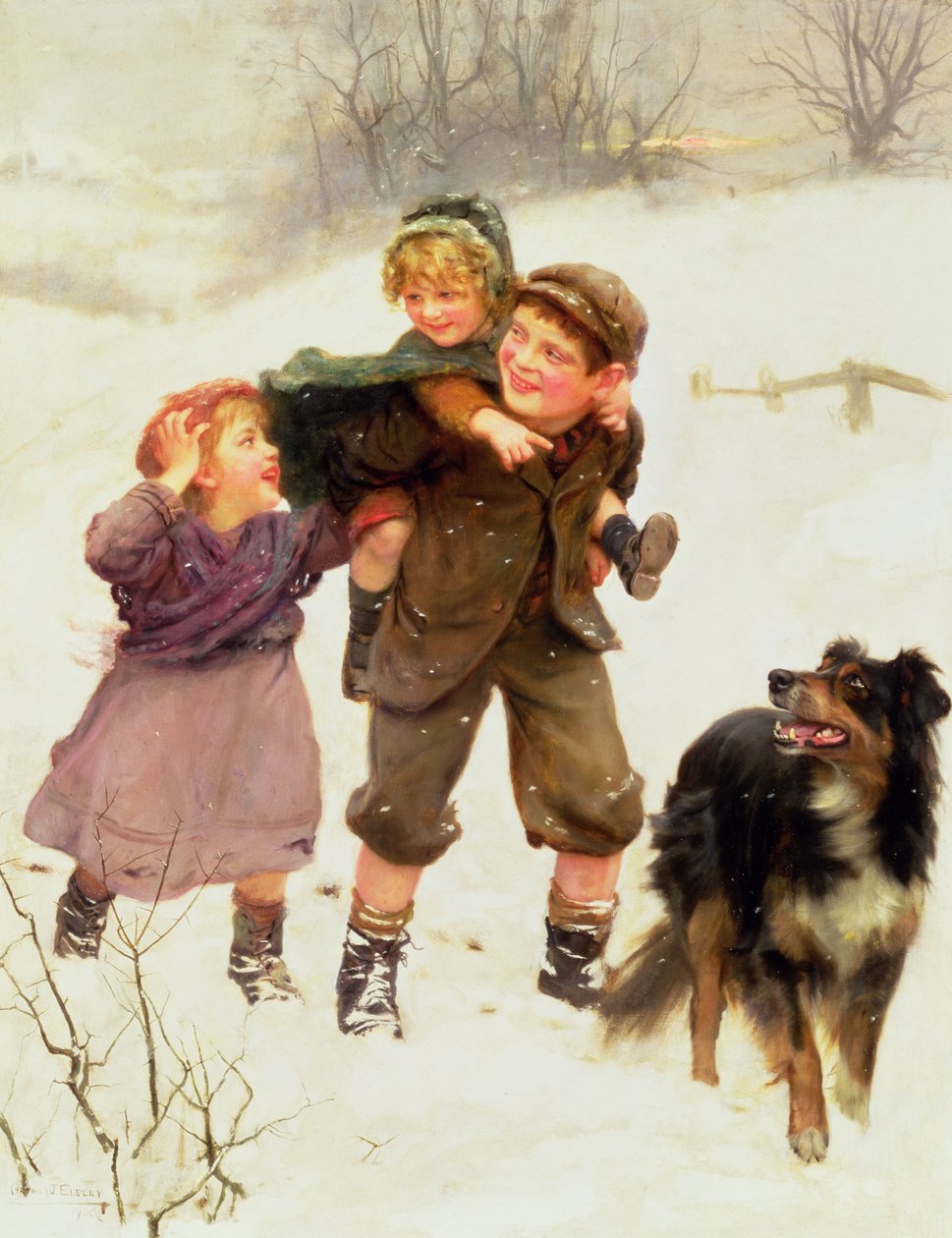 La Promenade à dos de cochon - Arthur John Elsley
