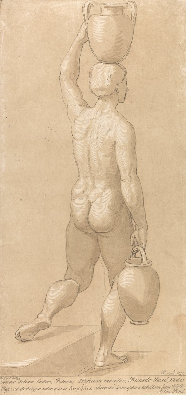 Sans titre : Homme portant des récipients - Arthur Pond