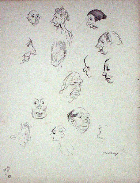 Visages grotesques - Arthur Rackham