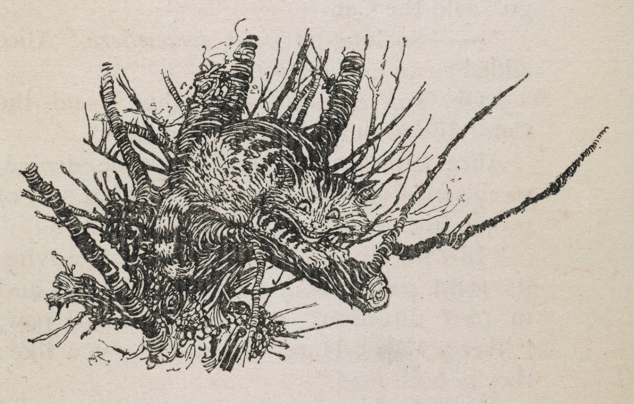 Le Chat du Cheshire dans un arbre - Arthur Rackham