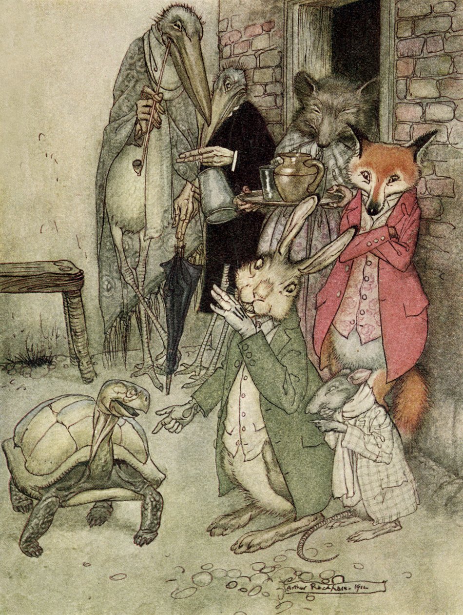 Le Lièvre et la Tortue - Arthur Rackham