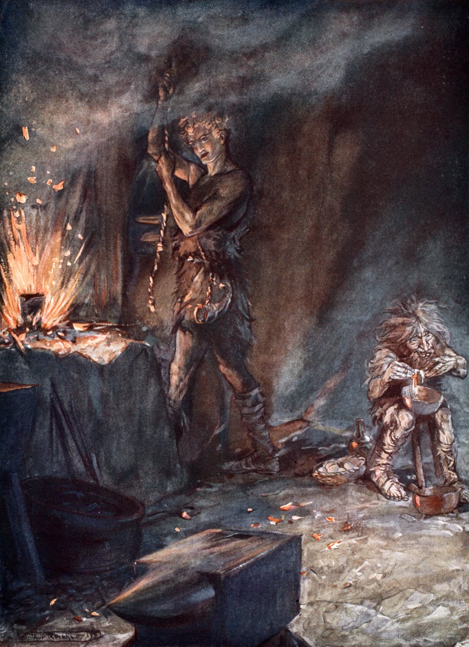La forge de Nothung, 1924 - Arthur Rackham