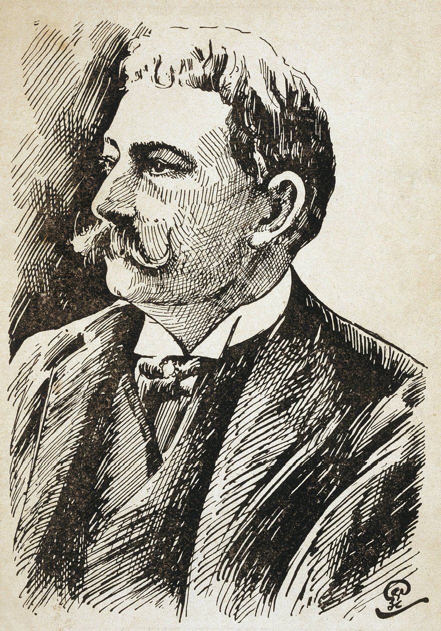 AZEVEDO, Aluisio de (1857-1913). Écrivain brésilien. Gravure. - Artist Unknown